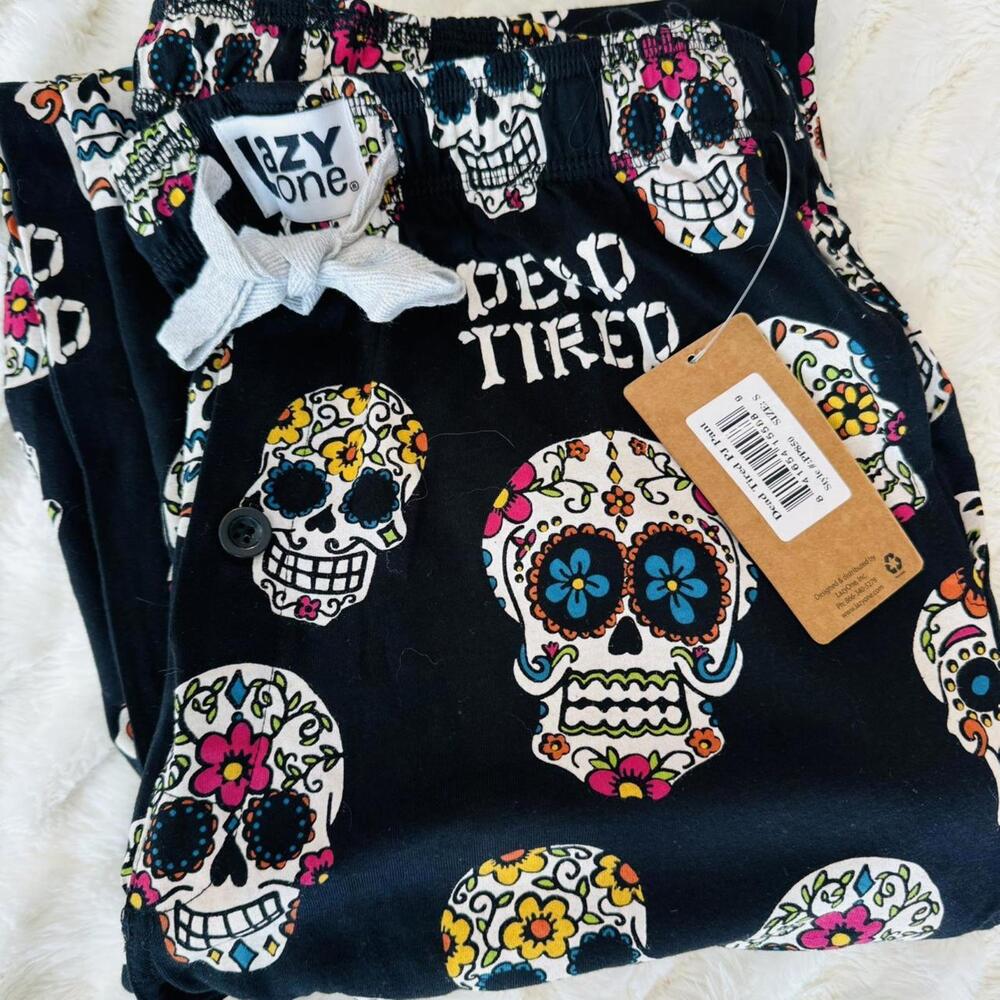 Lazy One “Dead Tired” Unisex PJ Pants NWT - Picture 3 of 8